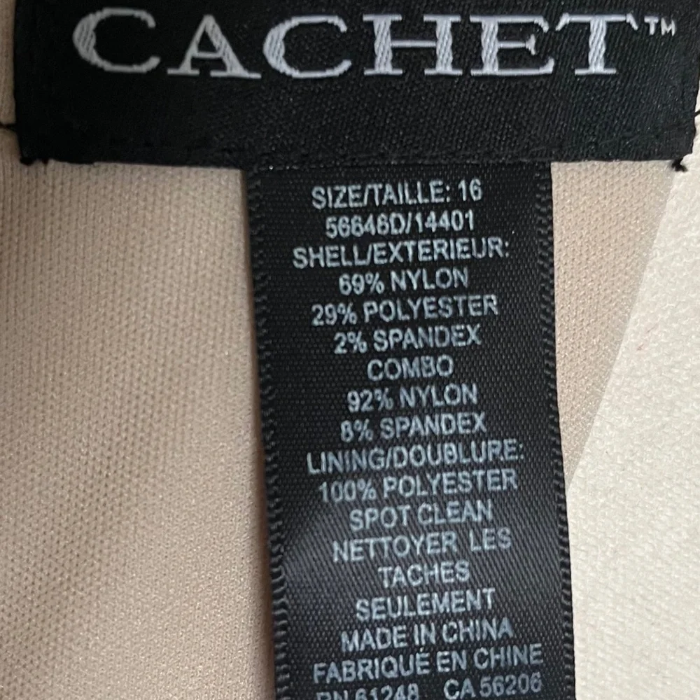 Cachet Dress For Homecoming, Bride, Prom, Lace & Pearl Beading Worn Once Size 16 - Picture 14 of 16